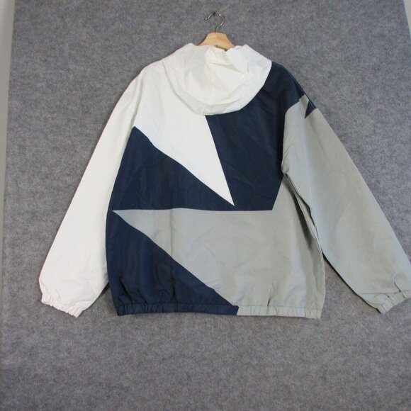 NFL New England Patriots x Staple Navy Print 1/4 Zip Windbreaker Jacket XL 406 - Picture 2 of 15